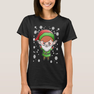 Weihnachtself Homeoffice Gesichtsmaske Büro Humor T-Shirt