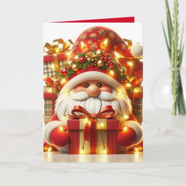 "Weihnachtself" individuell anpassbar Karte (Vorderseite)