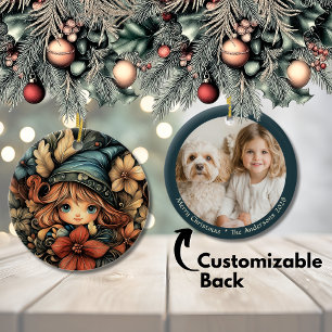Weihnachtself individuell anpassbar keramik ornament