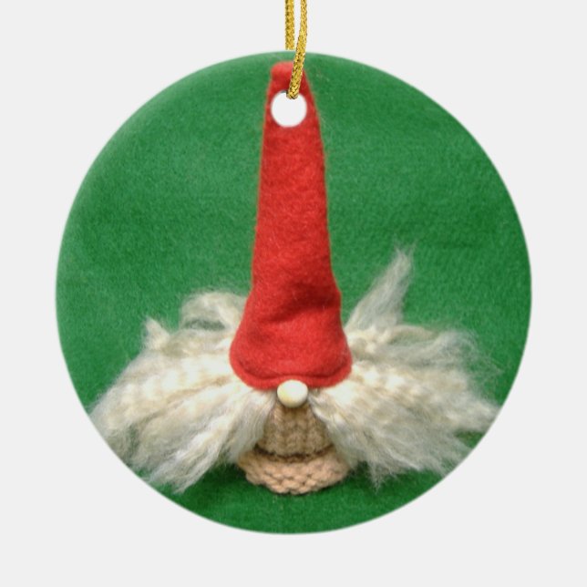 Weihnachtself Keramikornament (Vorne)