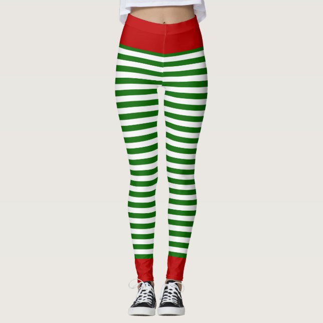 Weihnachtself-Kostüm Leggings (Vorderseite)
