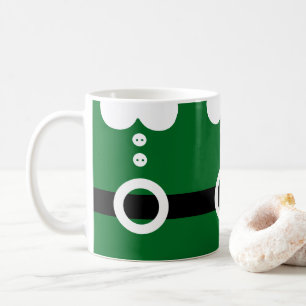 Weihnachtself-Kostüm - Saubere Weihnachtsgrafik Kaffeetasse