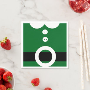Weihnachtself-Kostüm - Saubere Weihnachtsgrafik Serviette