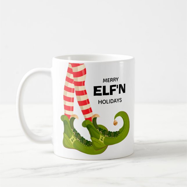 Weihnachtself Legs Kaffeetasse (Links)