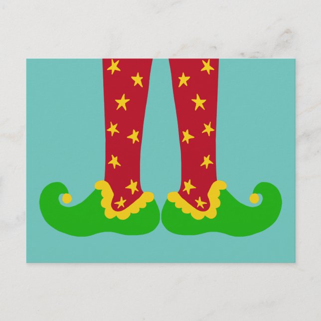Weihnachtself Legs Postcard Feiertagspostkarte (Vorderseite)