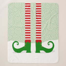 Weihnachtself Legs Sherpa Blanket Sherpadecke