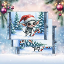 Weihnachtself mit Candy Cane