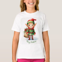 Weihnachtself mit einem Sack von Geschenken