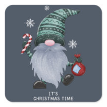 Weihnachtself mit einem Sticker