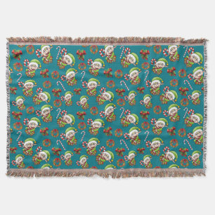 Weihnachtself mit Heiligen, Kranz und Pfefferminz Decke