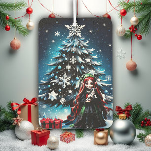 Weihnachtself mit Kitten. Autolufterfrischer