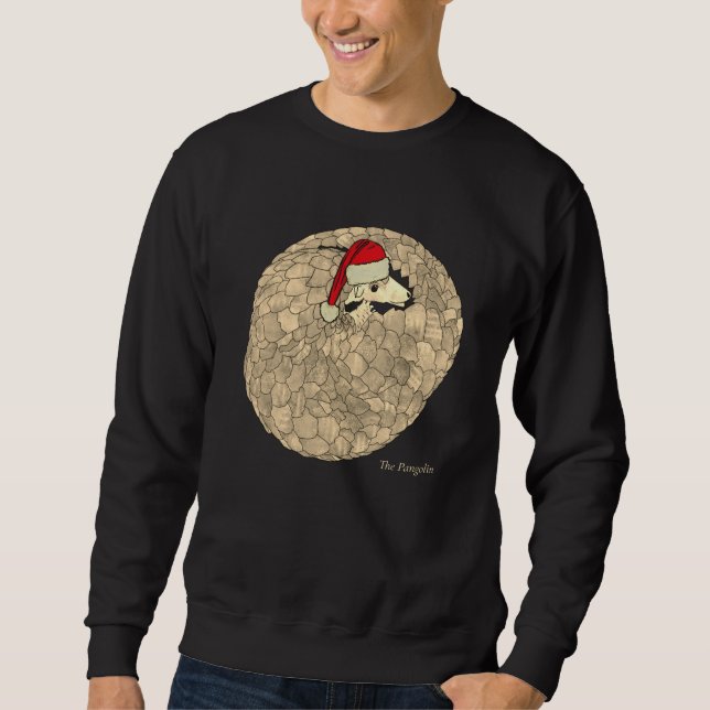 Weihnachtself Pangolin gefährdet Tieraktivismus Sweatshirt (Vorderseite)