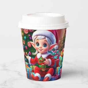 Weihnachtself Pappbecher