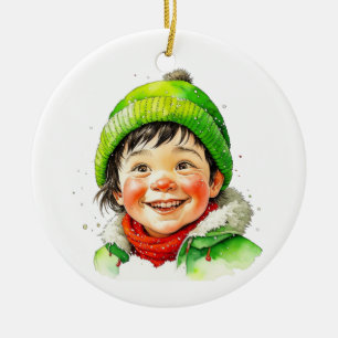 Weihnachtself Personalisiert Keramik Ornament