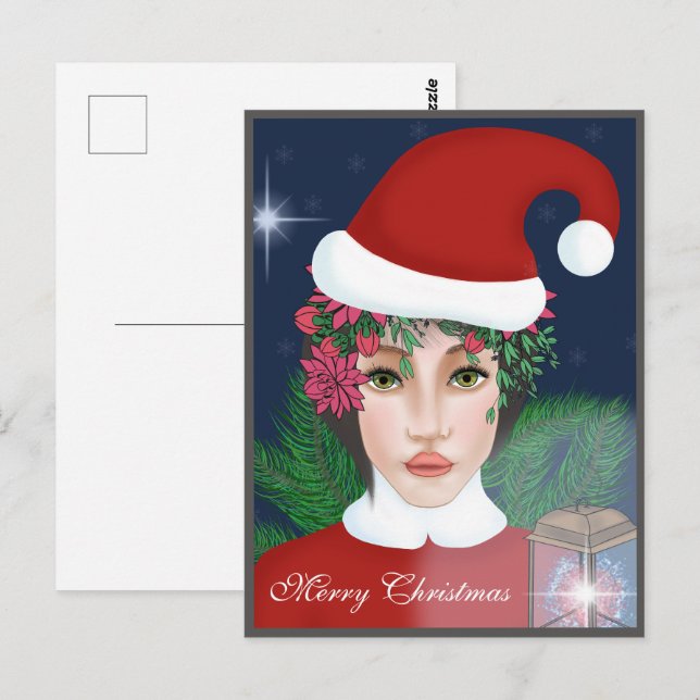 Weihnachtself Postkarte (Vorne/Hinten)