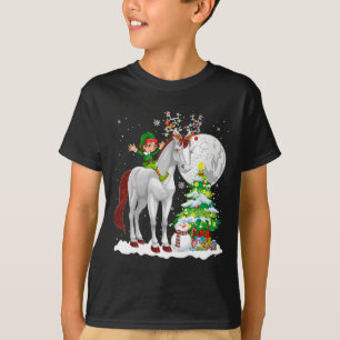 Weihnachtself Reitpferd Rentier Reitpferd Snowman  T-Shirt