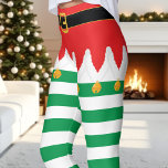 Weihnachtself Rot und Grüner Streifen Urlaub Leggings<br><div class="desc">Mit diesen festlich inspirierten Leggings kommen Sie in den Urlaubssinn! Das klassische rote und grüne Streifen-Muster eignet sich hervorragend,  um Weihnachtsjubeln zu verbreiten. Komfortabel und dehnbar sind sie ideal für Feierlichkeiten,  gemütliche Nächte oder auch einen lustigen Lauf.</div>