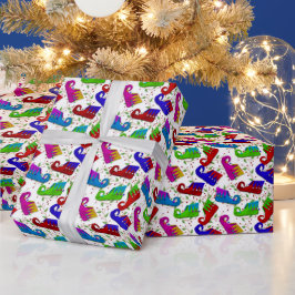 Weihnachtself Schuhe Muster Packpapier