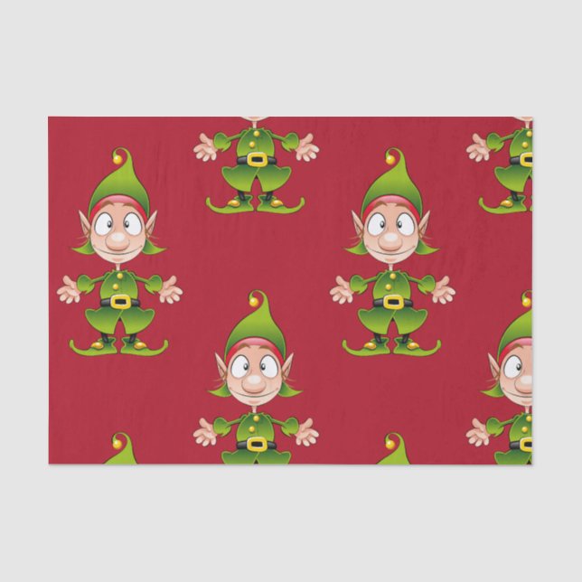 Weihnachtself Seidenpapier (Vorderseite)
