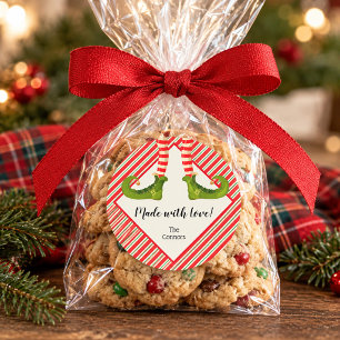 Weihnachtself Selbstgemachtes Weihnachtsbacken Runder Aufkleber