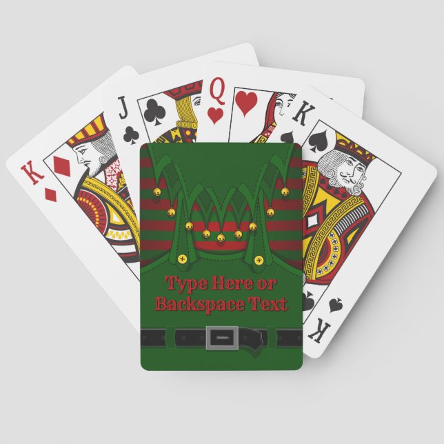 Weihnachtself Spielkarten Personalisiert (Rückseite)