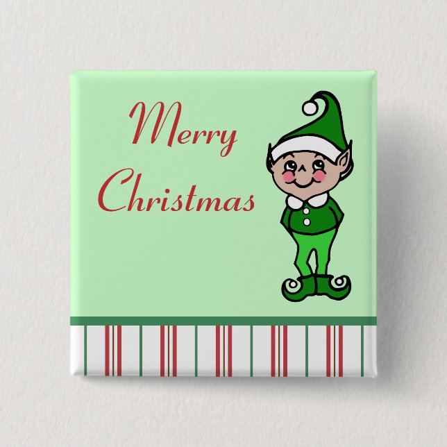 Weihnachtself-Taste Button (Vorderseite)