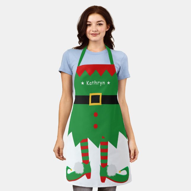 Weihnachtself Weihnachtsfeiertag Niedlich Schürze (Getragen)