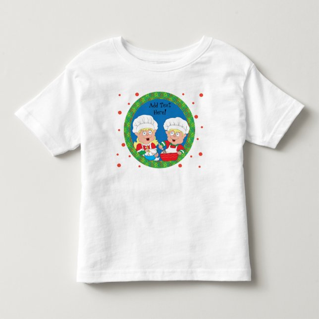Weihnachtselfen Backen Kleinkind T-shirt (Vorderseite)