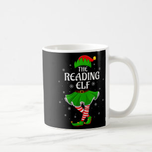 Weihnachtselfen-Familie Mädchen Frauen Elfen Lesen Kaffeetasse