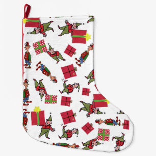 Weihnachtselfen Fleece Weihnachten Strumpf ln Großer Weihnachtsstrumpf