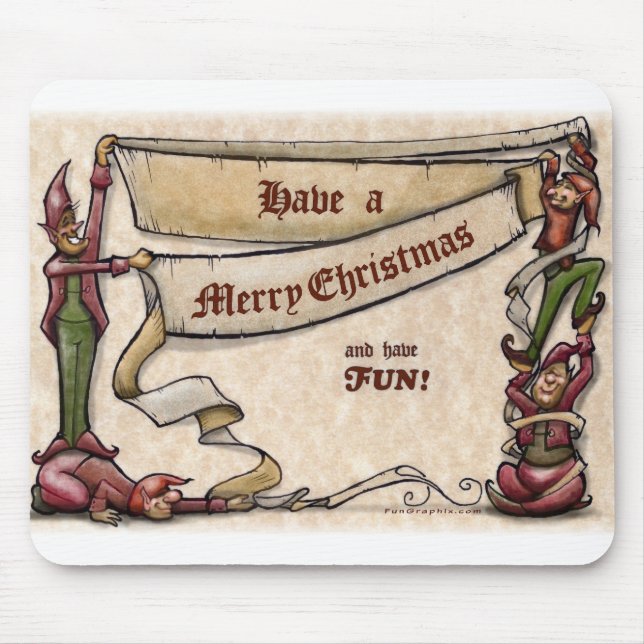 Weihnachtselfen Mousepad (Vorne)