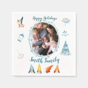 Weihnachtselfen Papier Napkins mit Foto Serviette