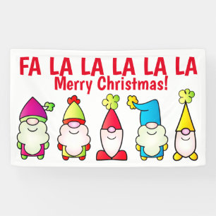 Weihnachtselfen singen banner