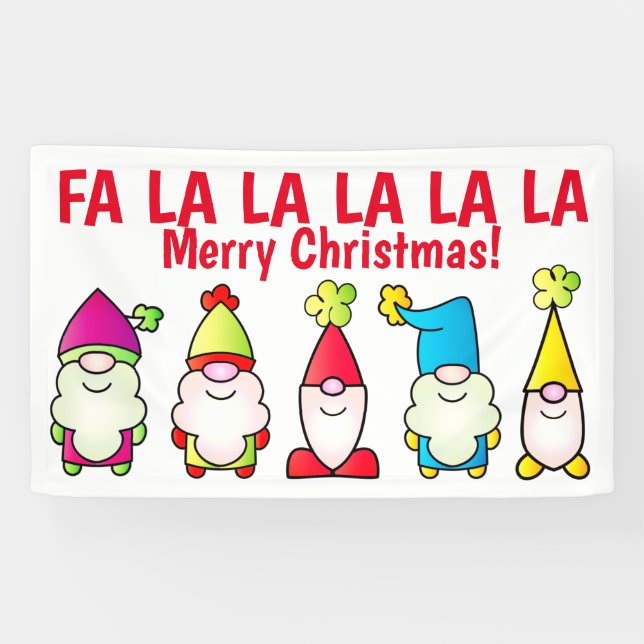 Weihnachtselfen singen banner (Horizontal)