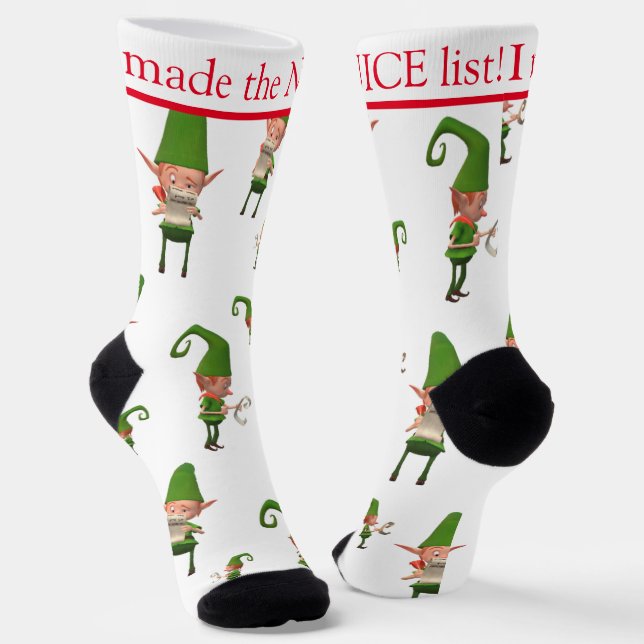 Weihnachtselfen Socken (Gewinkelt)