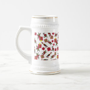 Weihnachtselfen stein bierglas