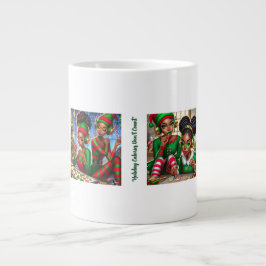 Weihnachtselfen und Goodies Jumbo-Tasse