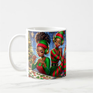 Weihnachtselfen und Goodies Kaffeetasse