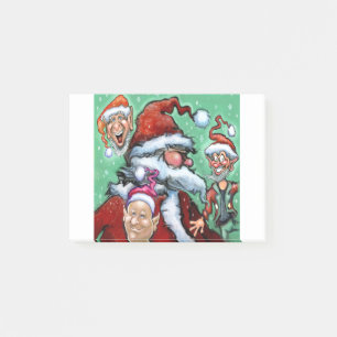 Weihnachtselfen und Weihnachtselfen Post-it Klebezettel