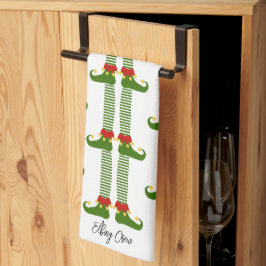 Weihnachtselfen Urlaub ELFING CREW Festlicher Spaß Geschirrtuch