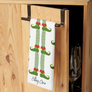 Weihnachtselfen Urlaub ELFING CREW Festlicher Spaß Geschirrtuch