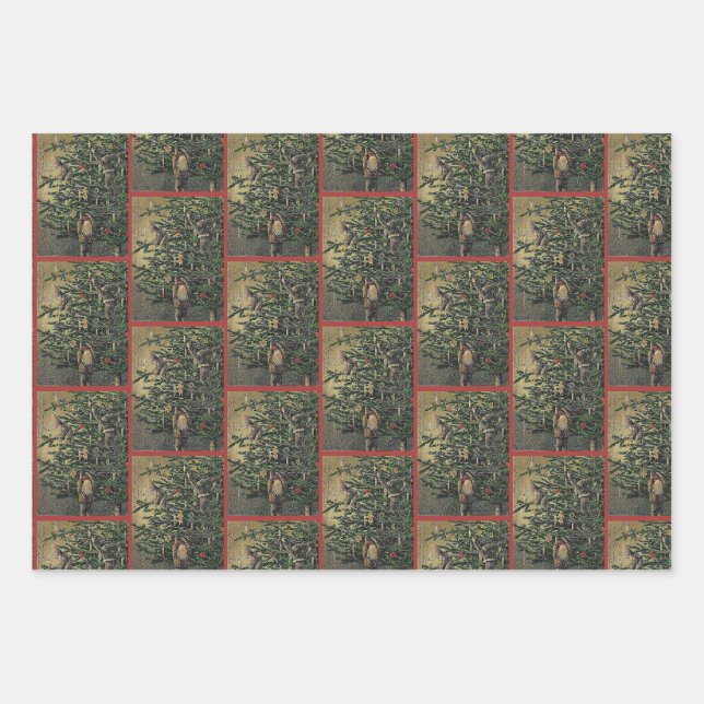 Weihnachtselfen Wrapping Paper Set 1 Geschenkpapier Set (Vorderseite 3)
