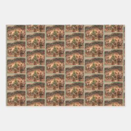 Weihnachtselfen Wrapping Paper Set 2 Geschenkpapier Set