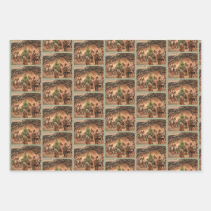 Weihnachtselfen Wrapping Paper Set 2 Geschenkpapier Set