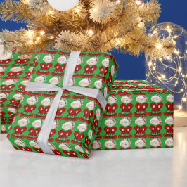 Weihnachtselfenmuster Weihnachtsverpackungspapier Geschenkpapier