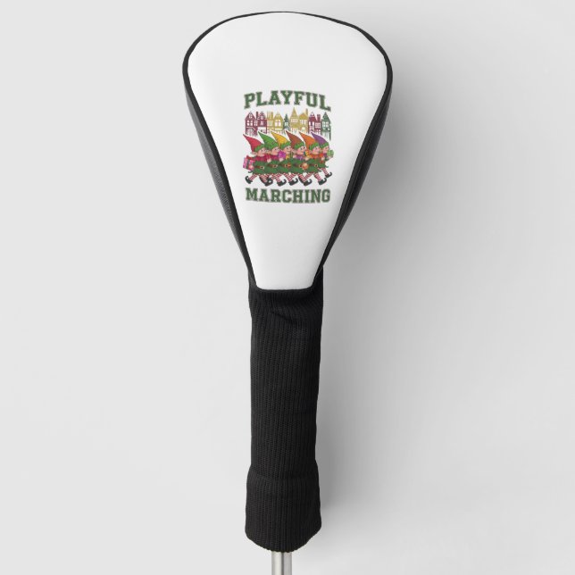 Weihnachtselfparade Golf Headcover (Vorderseite)