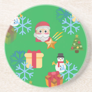 Weihnachtsemoji Getränkeuntersetzer