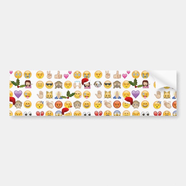 Weihnachtsemojis Autoaufkleber (Vorne)