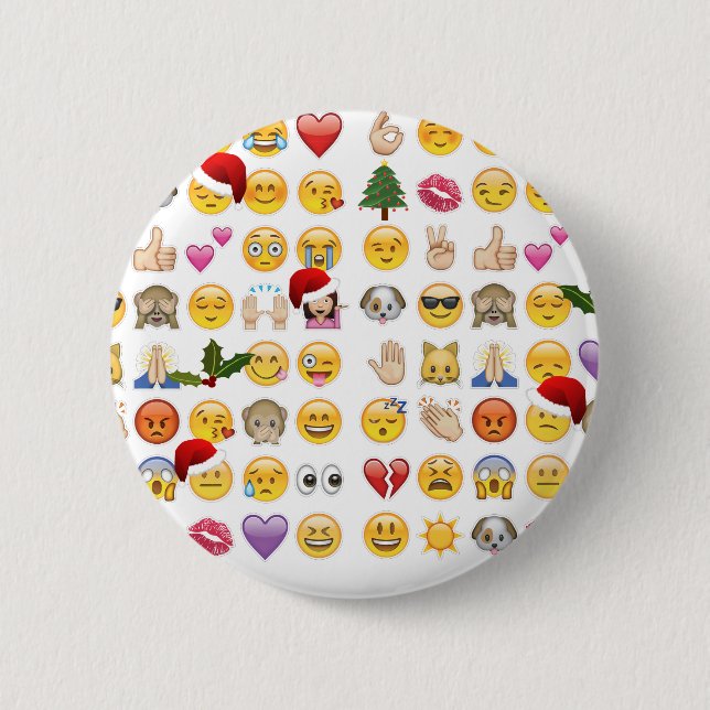 Weihnachtsemojis Button (Vorderseite)