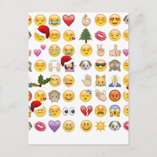 Weihnachtsemojis Feiertagspostkarte